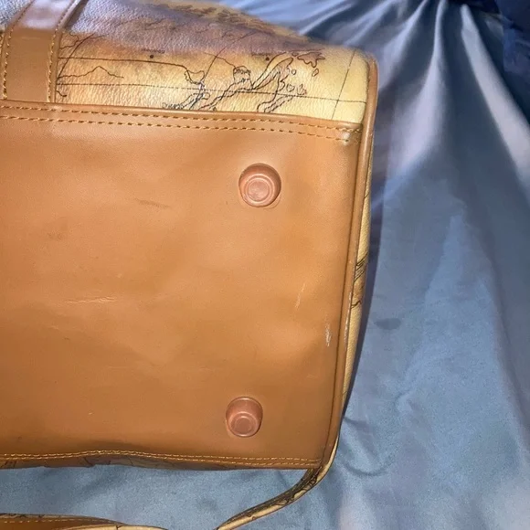 Elan 1969 Classic Map-Print Tan Weekender Bag - Picture 6 of 13